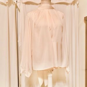 Personal Petites (Ivory Elite) Long sleeve Blouse with Sash